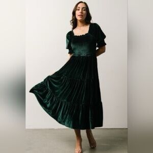 Baltic Born Green Velvet Dress
